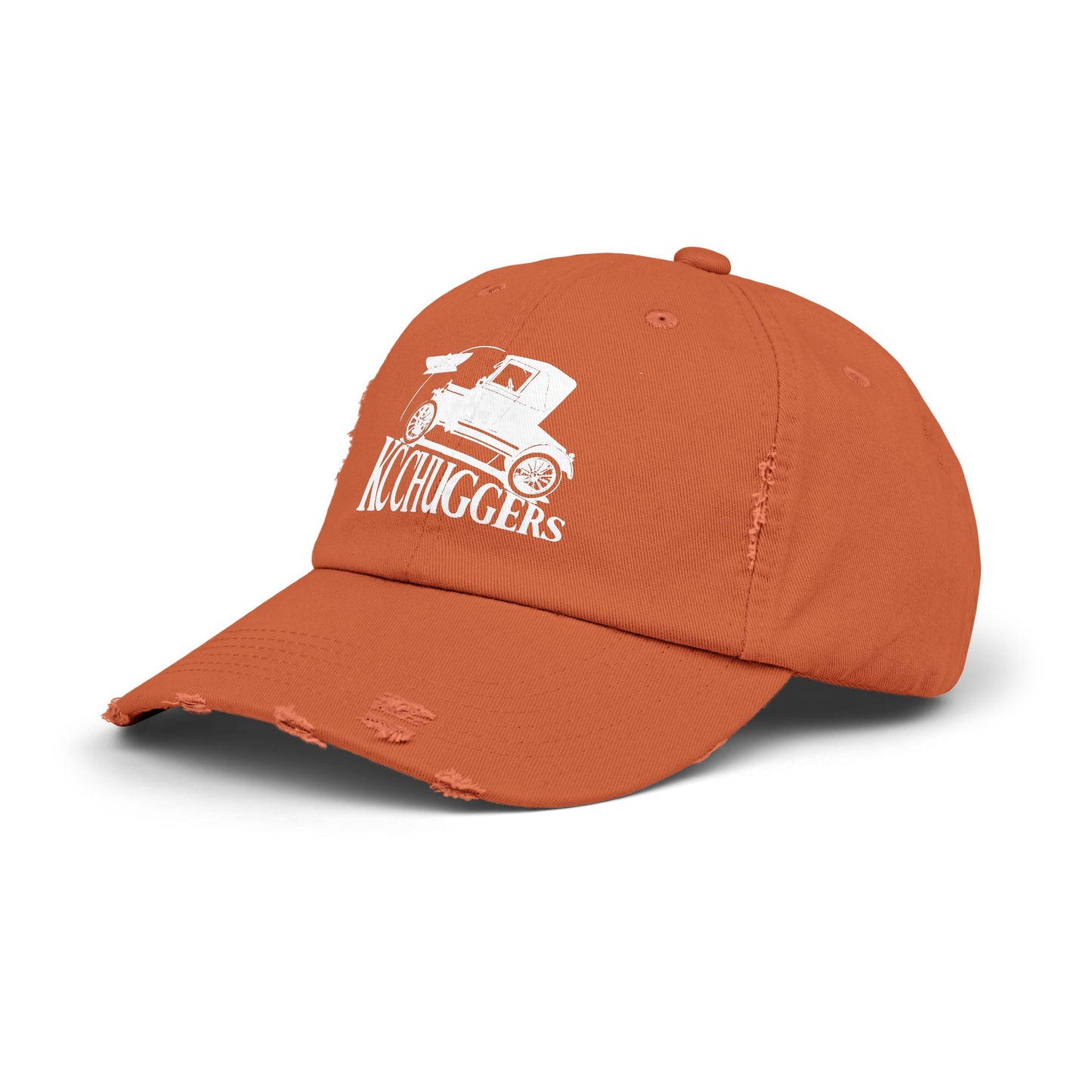 Distressed Logo Cap — KC Chuggers Vintage-Style Black Baseball Hat