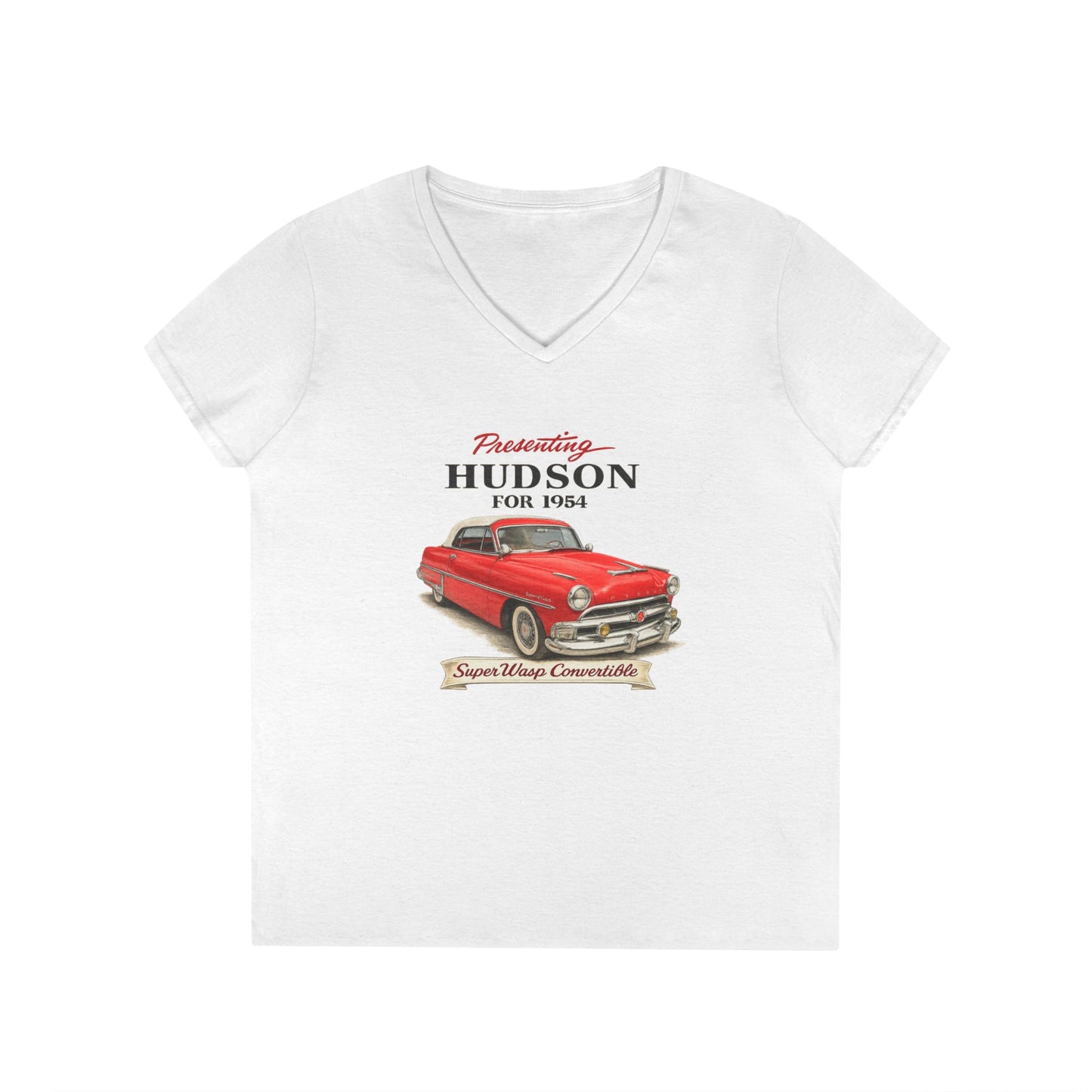 1954 Hudson Super Wasp Women's V-Neck Tee