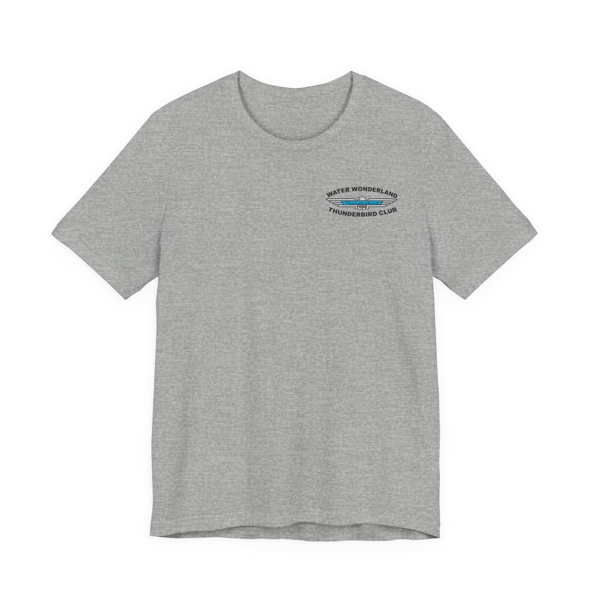 Water Wonderland Thunderbird Club T-Shirt Front and Back Logos – Unisex Soft Short Sleeve Tee