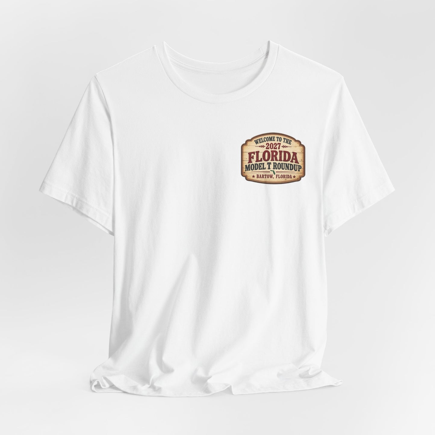 Florida Model T Roundup 2027 Soft-Style T-Shirt - Front and Back Graphics