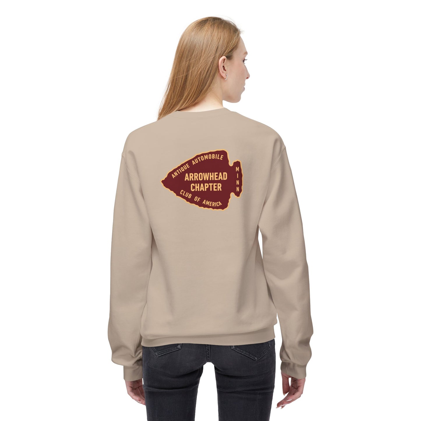 Arrowhead Chapter Club Crewneck Sweatshirt — Vintage Automobile Motor Club Design
