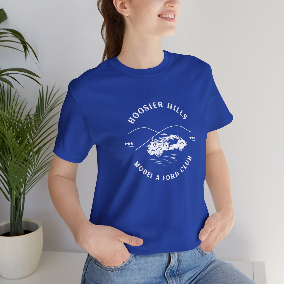 Hoosier Hills Model A Ford Club Unisex Jersey Short Sleeve Tee