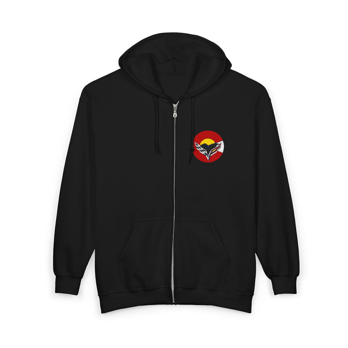 Central Colorado Corvette Club Embroidered Zip Hoodie