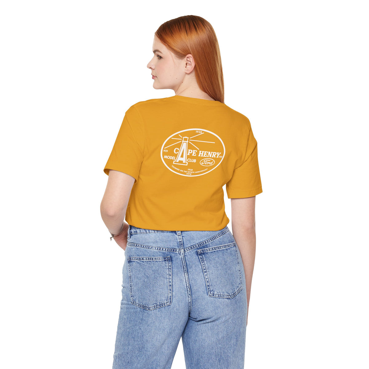 Cape Henry Model A Club Unisex Soft Short Sleeve Tee - Front and Back Logos