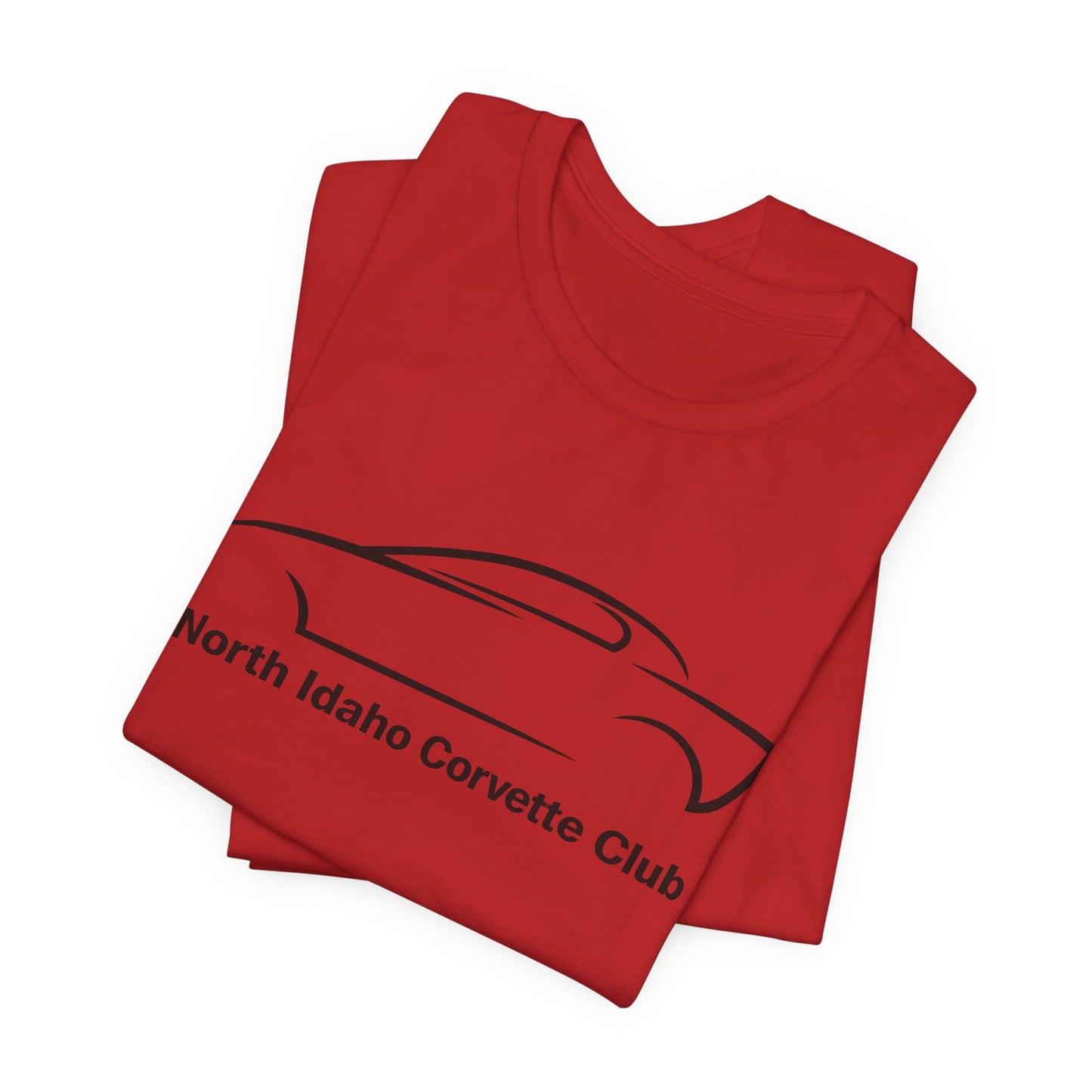 North Idaho Corvette Club T-Shirt — Minimal Car Outline Tee
