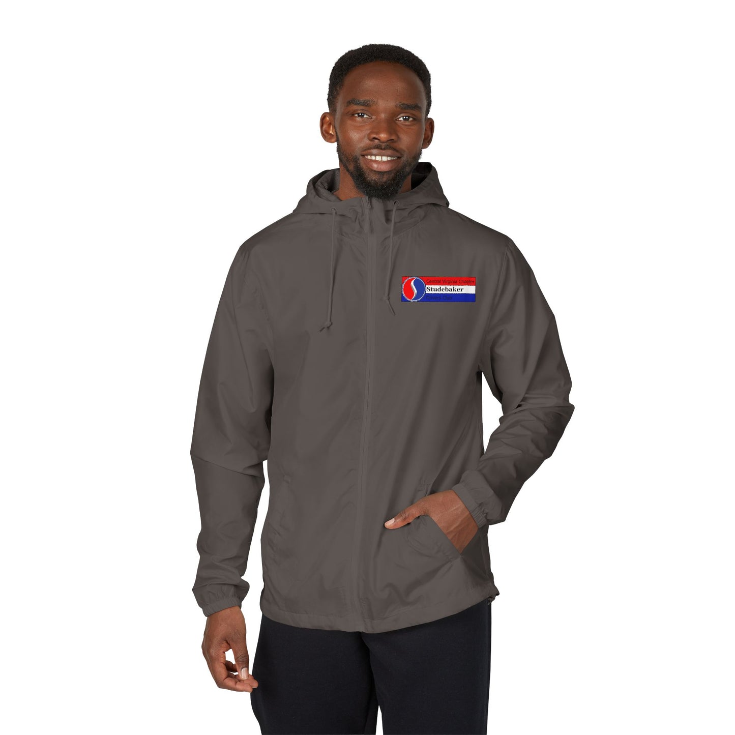 Central Virginia Chapter Studebaker Drivers Club Windbreaker Jacket — Full-Zip Hooded Windbreaker