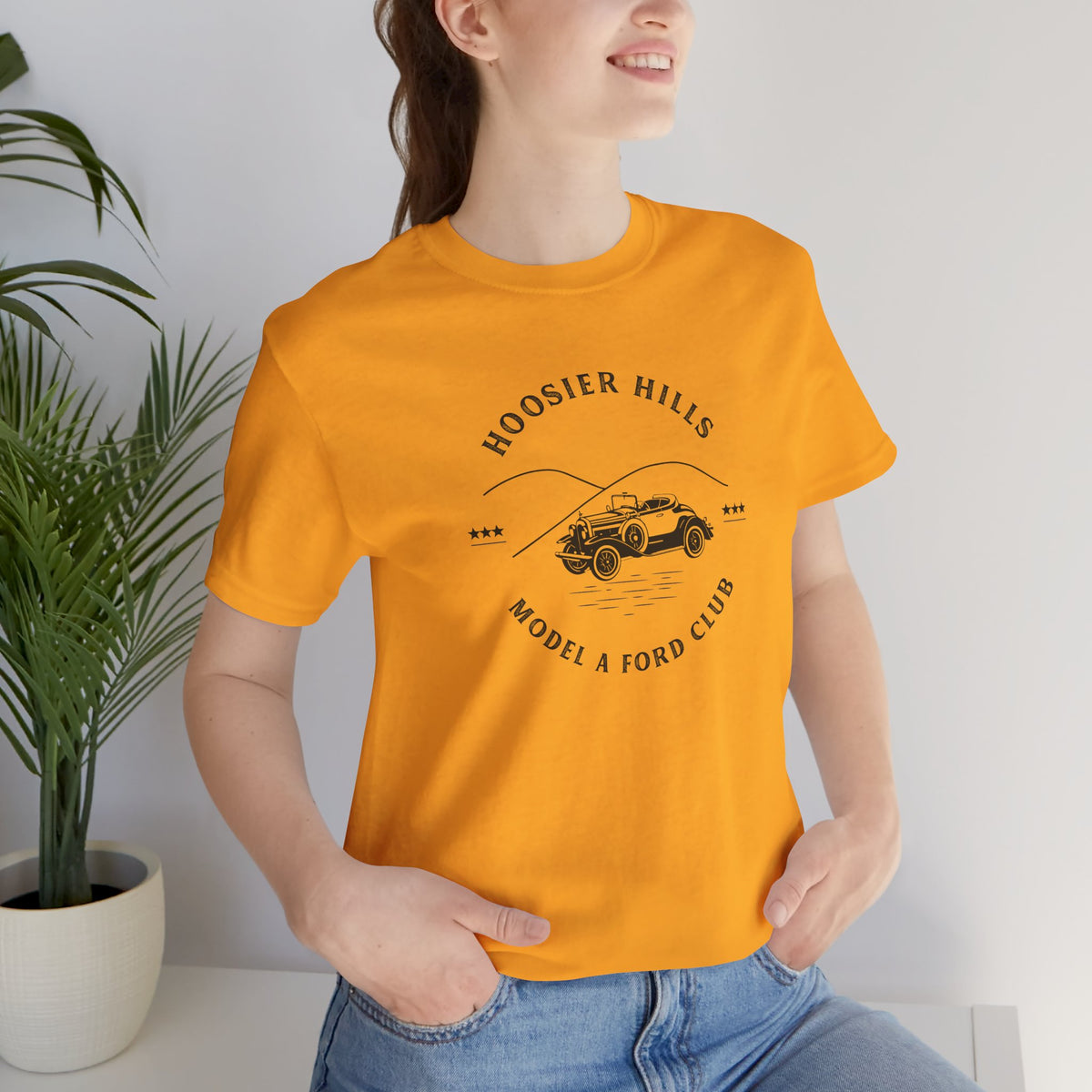 Hoosier Hills Model A Ford Club Unisex Jersey Short Sleeve Tee