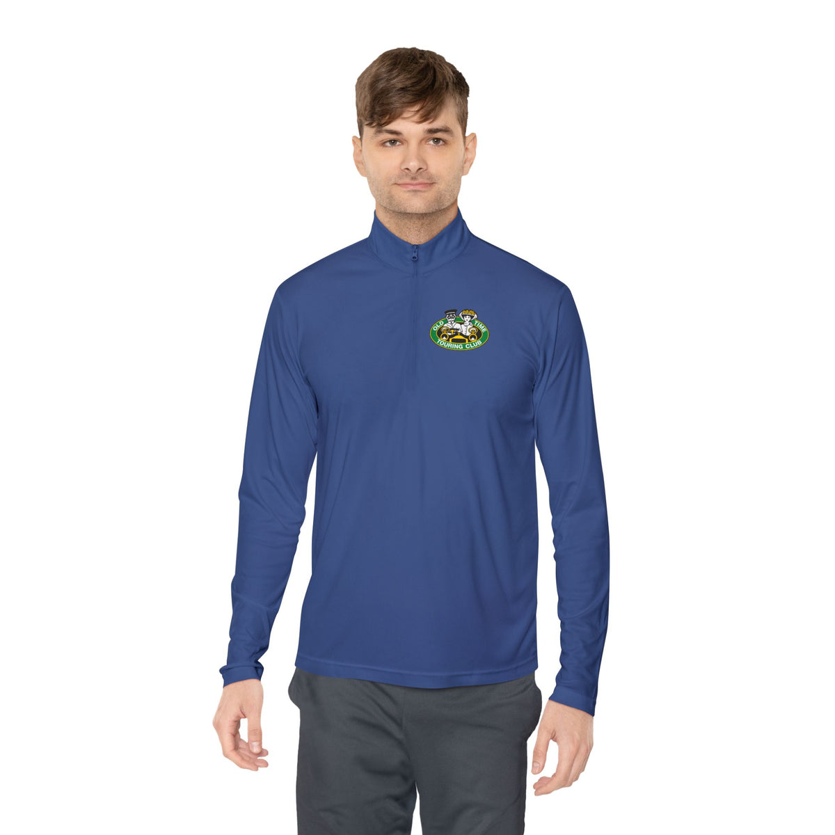 Old Time Touring Club of Pennsylvania Quarter-Zip Pullover - Front and Back Logos