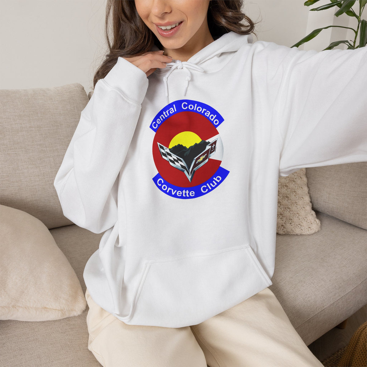 Central Colorado Corvette Club Screen Printed Hoodie Pullover