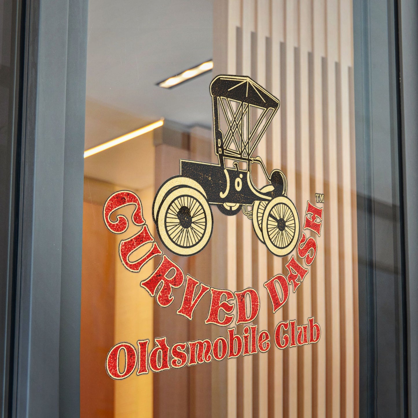 Curved Dash Oldsmobile Club Sticker — Large Stickers that are Great for Trailers!