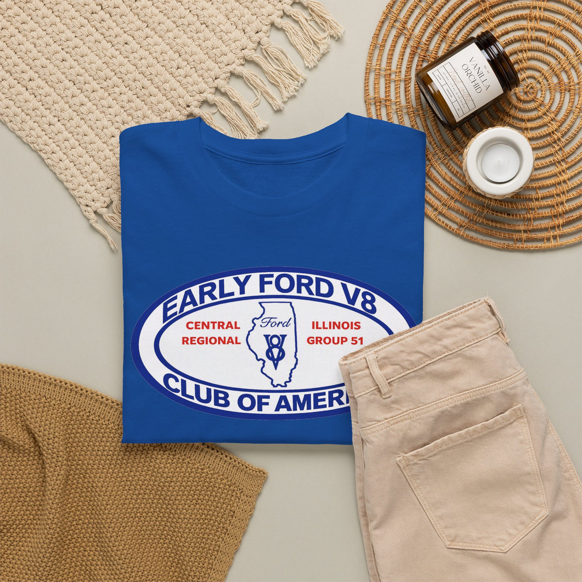 Early Ford V8 Club of America Unisex Heavy Cotton Tee