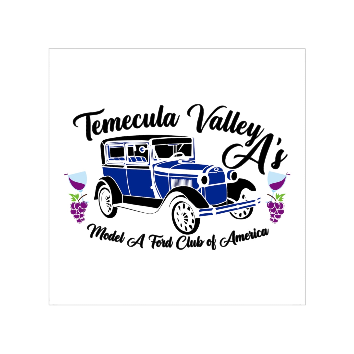 Temecula Valley A's Transparent Outdoor Stickers, Square, 1pc