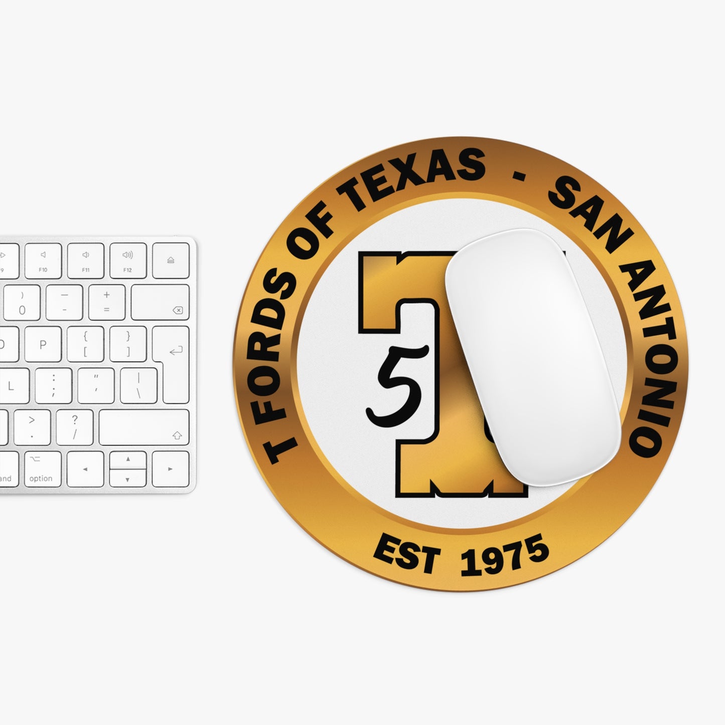 T Fords of Texas Mouse Pad (round) - 50th Anniversary T Fords of Texas Design