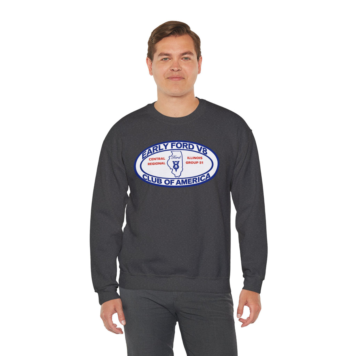 Central Illinois Early Ford V8 Unisex Heavy Blend™ Crewneck Sweatshirt
