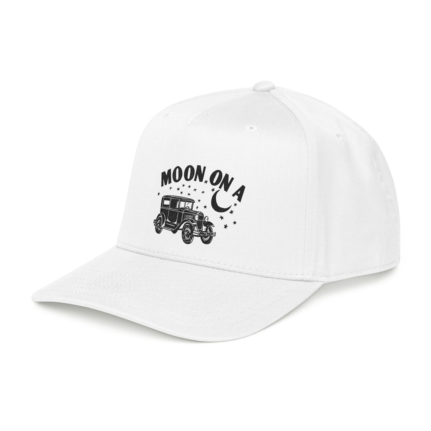 Moon On A - Printed Mid Profile Baseball Cap
