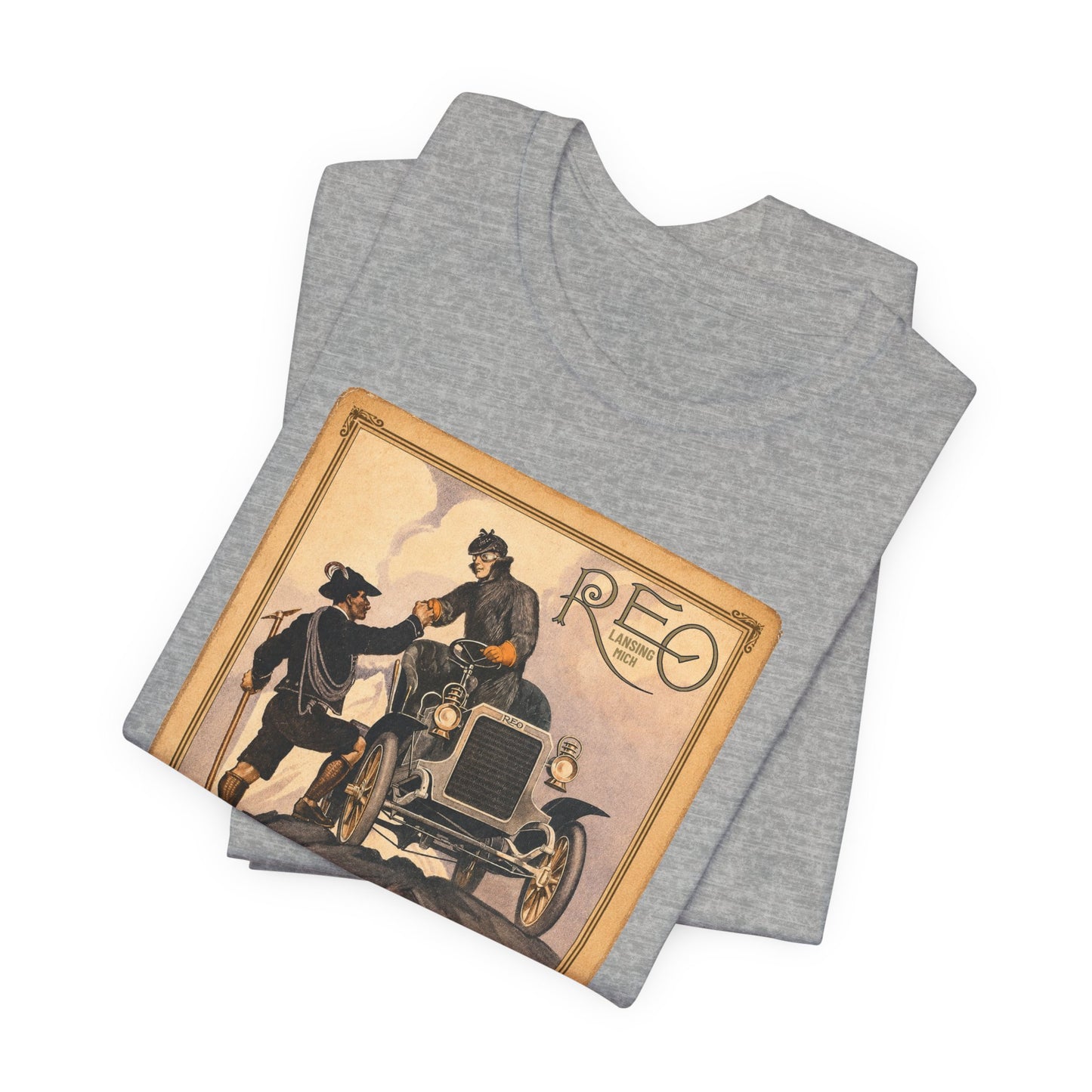 REO Lansing Michigan Mountain Climbers T-Shirt - Unisex Soft Short Sleeve Tee