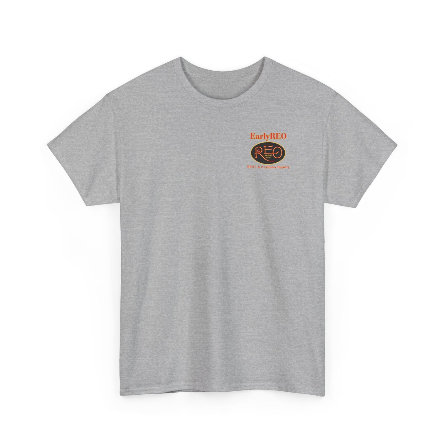 EarlyREO and REO 1 & 2 Cylinder Registry Logo Tee — Chest and Back Logos