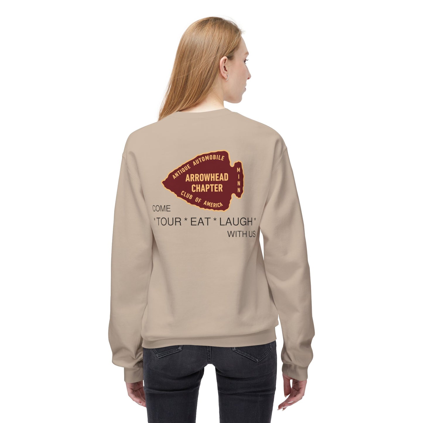 Arrowhead Chapter Club Crewneck Sweatshirt — Vintage Automobile Motor Club Design