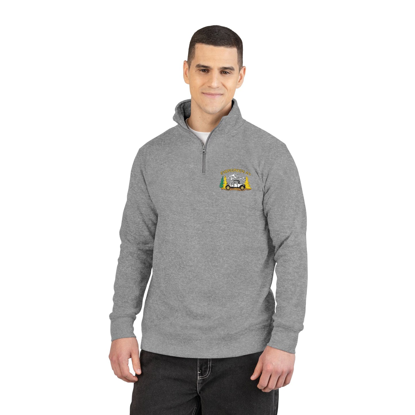 Embroidered Wildlife Patch Fleece Pullover