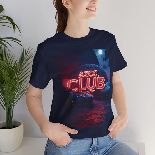 AZCC Club Neon Car T-Shirt — Retro Night Cruise Graphic Tee