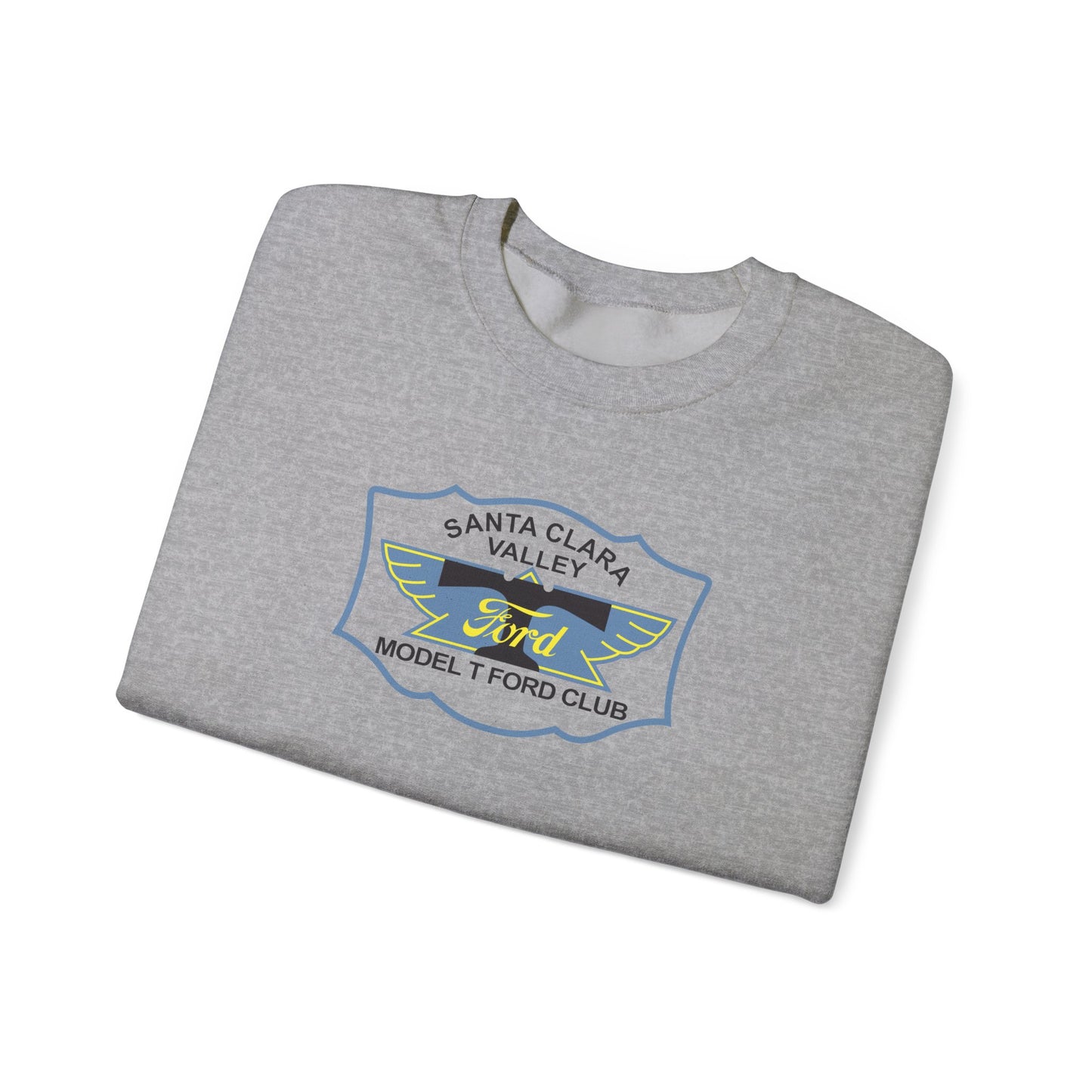 Santa Clara Valley Model T Ford Club (front and back print) Unisex Heavy Blend™ Crewneck Sweatshirt