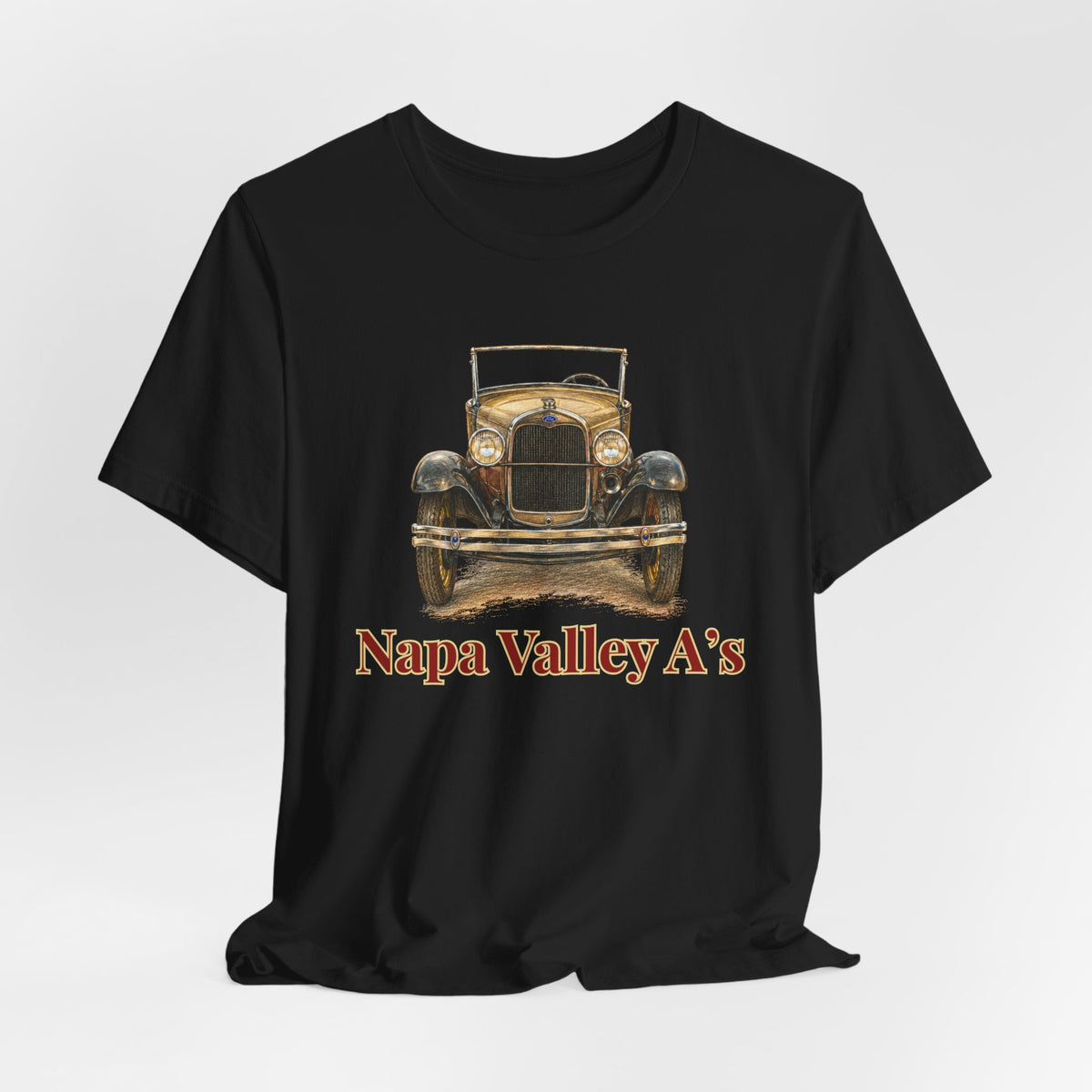 Napa Valley A’s Vintage Car Tee - Large Front Logo