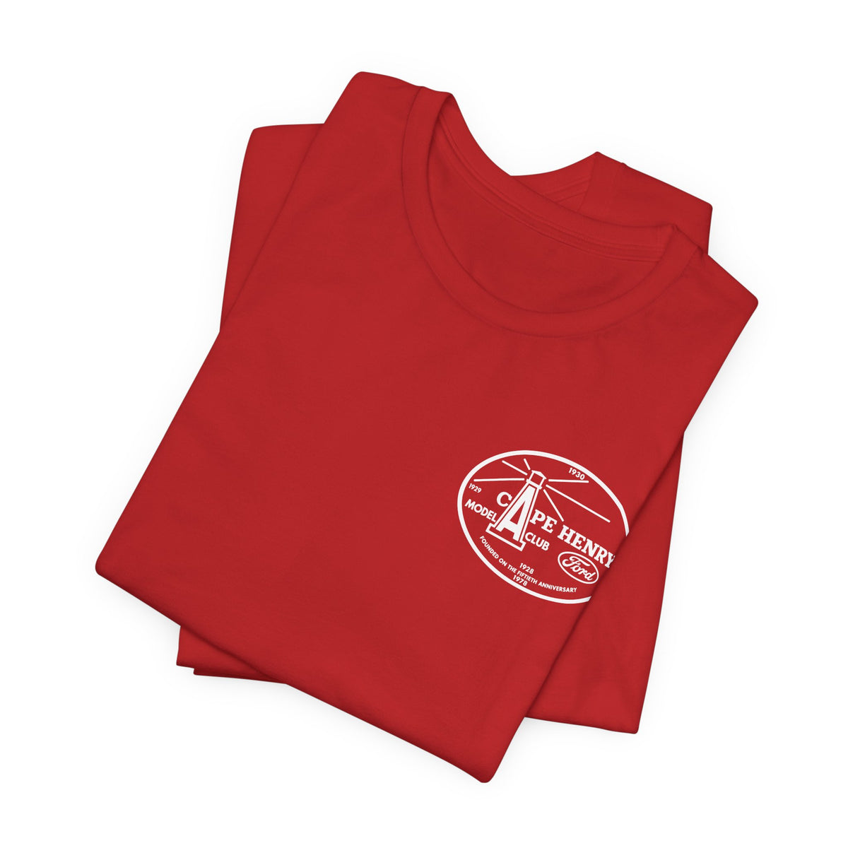 Cape Henry Model A Club Unisex Soft Short Sleeve Tee - Front and Back Logos