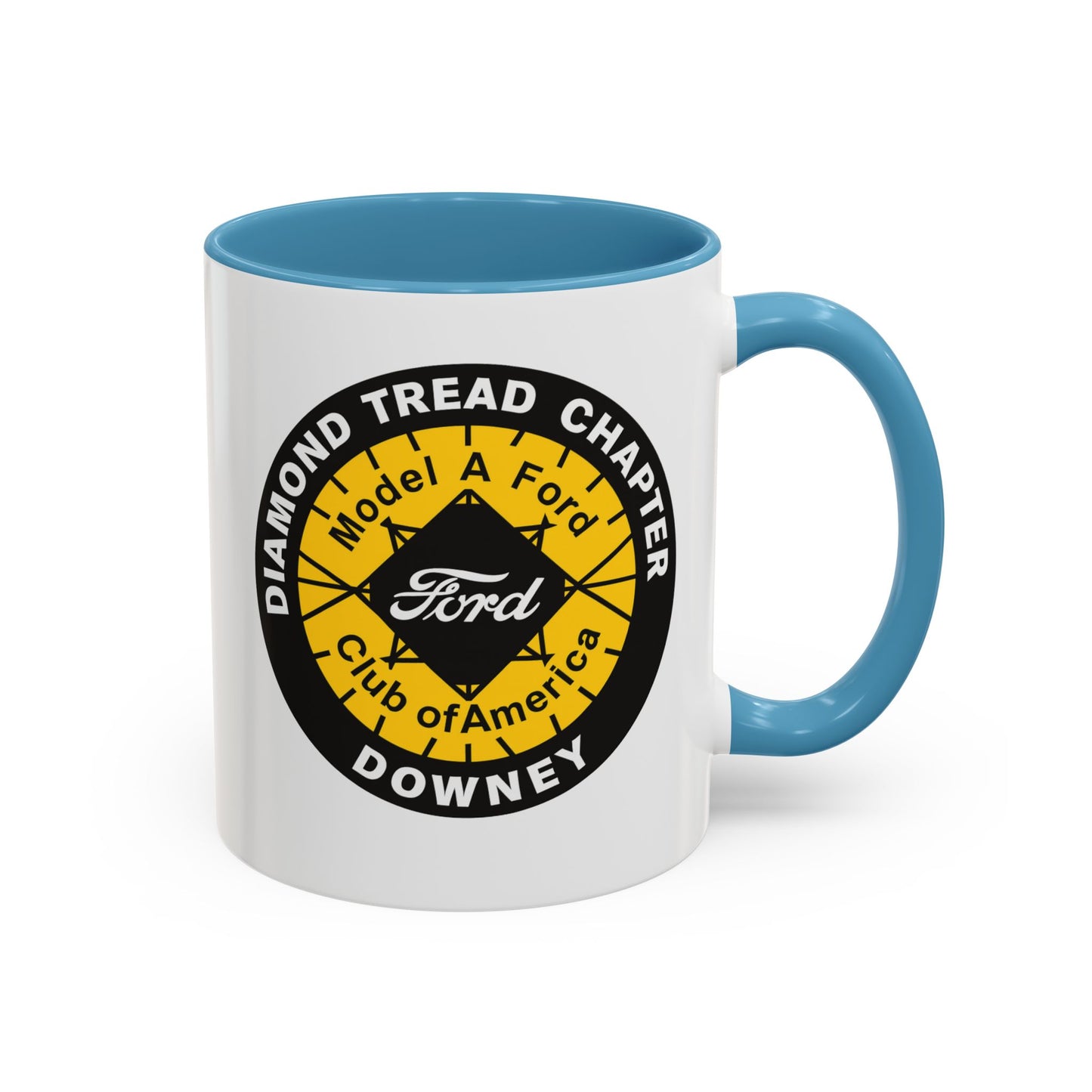 Diamond Tread Chapter Downey Ford Coffee Mug — Model A Ford Club Accent Mug (11/15oz)