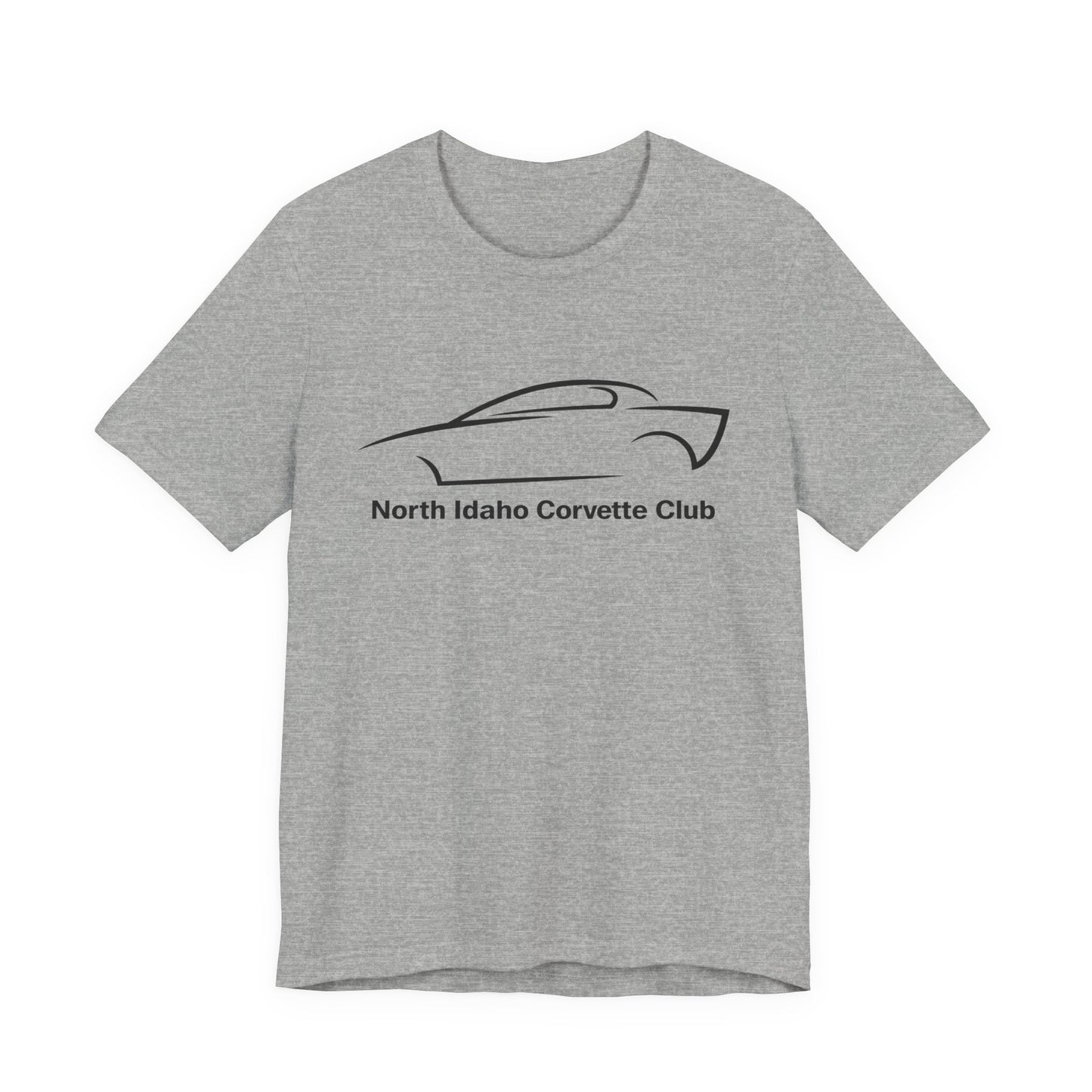 North Idaho Corvette Club T-Shirt — Minimal Car Outline Tee