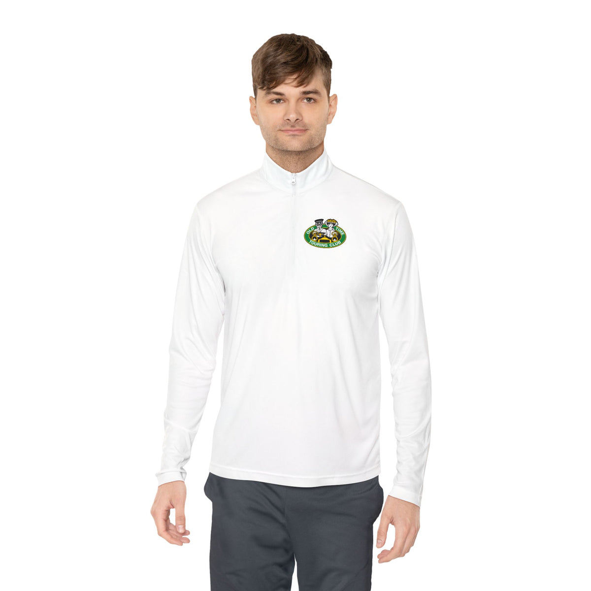 Old Time Touring Club of Pennsylvania Quarter-Zip Pullover - Front and Back Logos