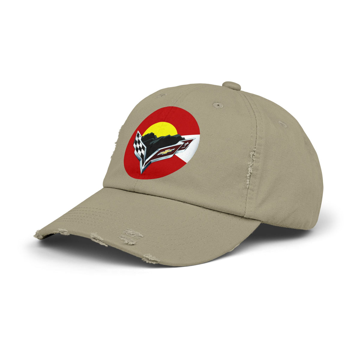 Central Colorado Corvette Club Distressed Cap — Direct to Film Printed