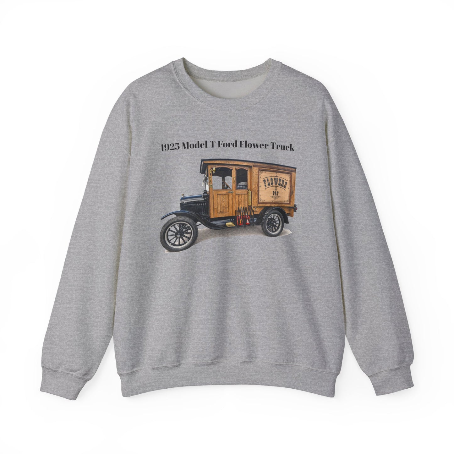 1925 Model T Ford Flower Delivery Truck Sweatshirt (DanS) - Unisex Heavy Blend™ Crewneck Sweatshirt