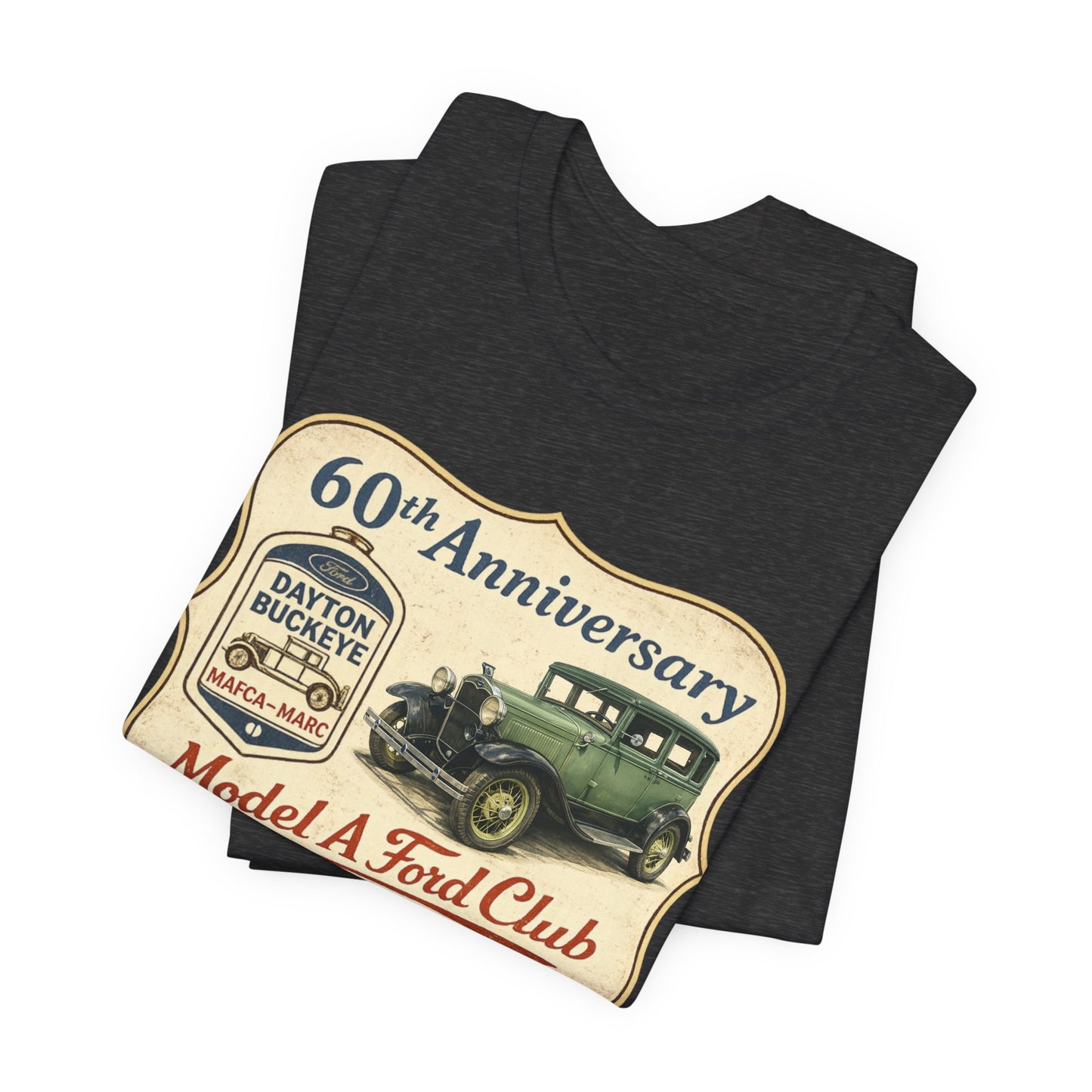 Dayton Buckeye Model A Ford Club 60th Anniversary Tee (SSG) - Vintage Classic Car Shirt