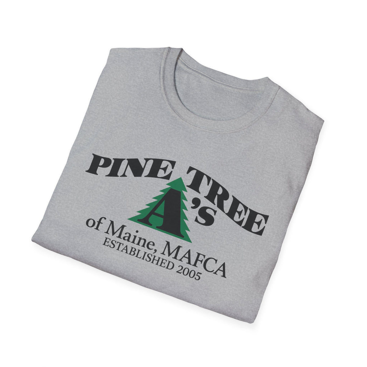 Pine Tree A's of Maine, MAFCA T-Shirt — Unisex Softstyle T-Shirt