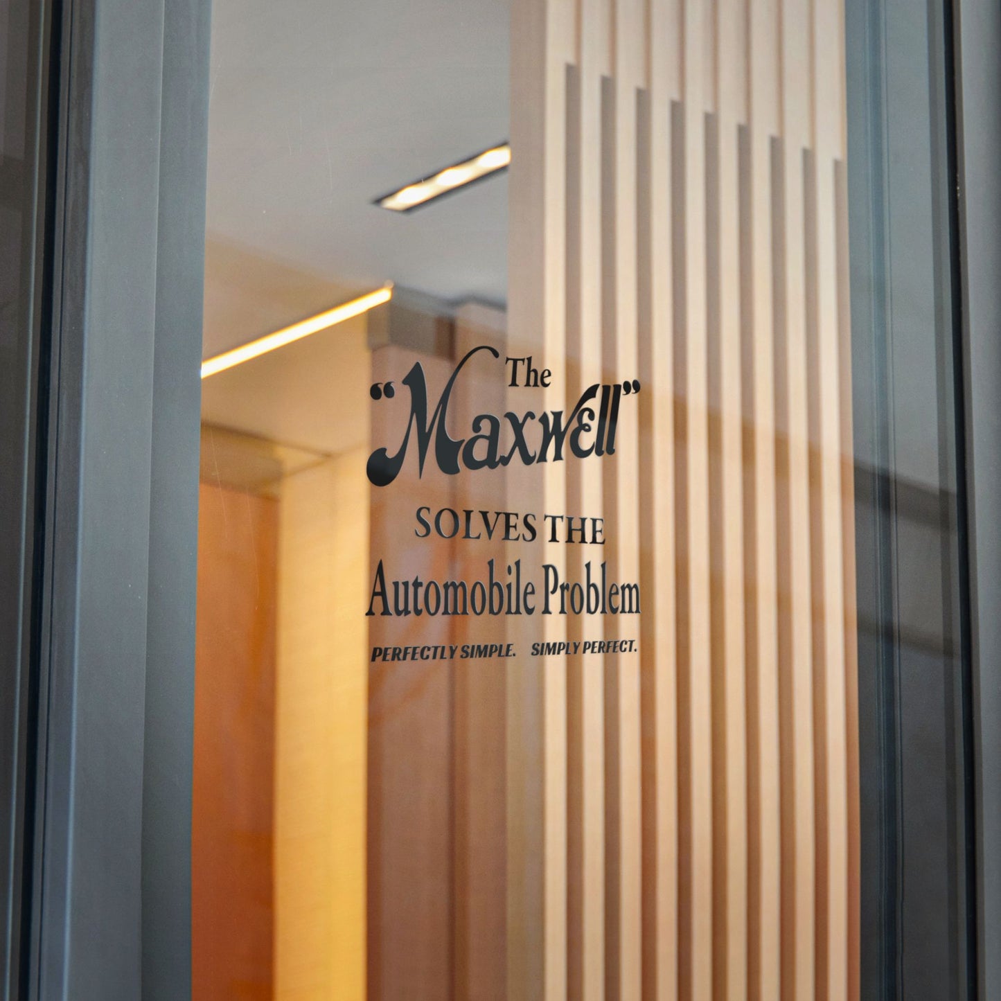 "The Maxwell" Solves the Automobile Problem — Die-Cut Sticker