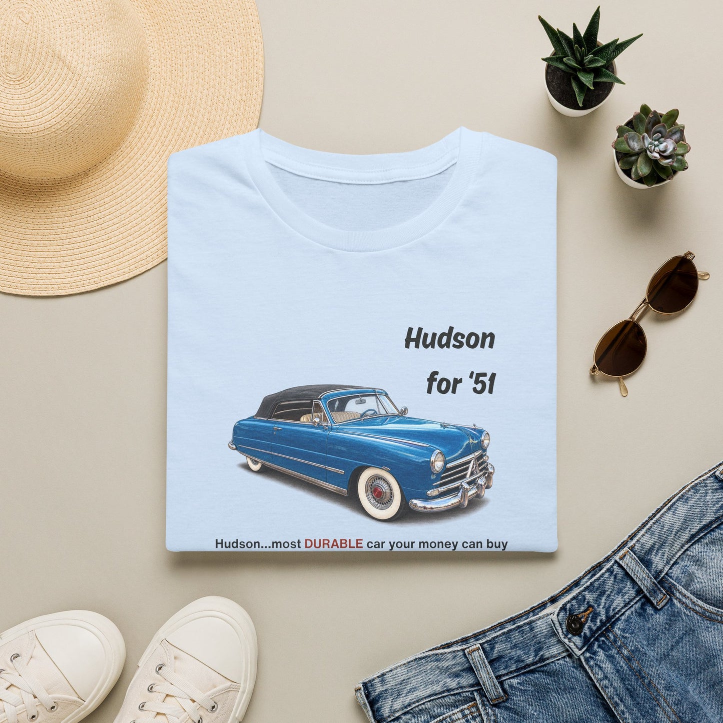 Hudson '51 Classic Car Tee – Unisex Softstyle T-Shirt