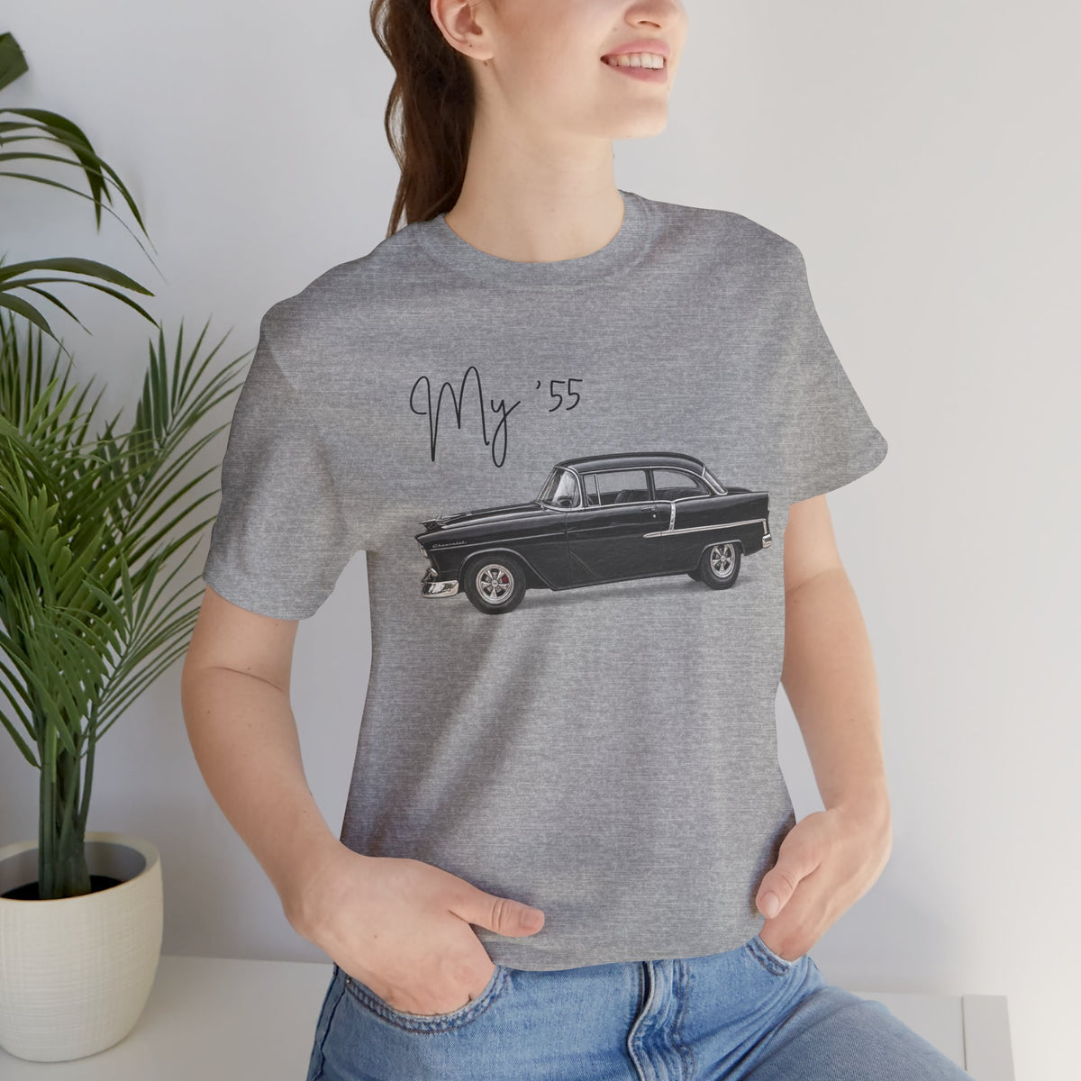1955 Chevy Black Tee 'My '55' Classic