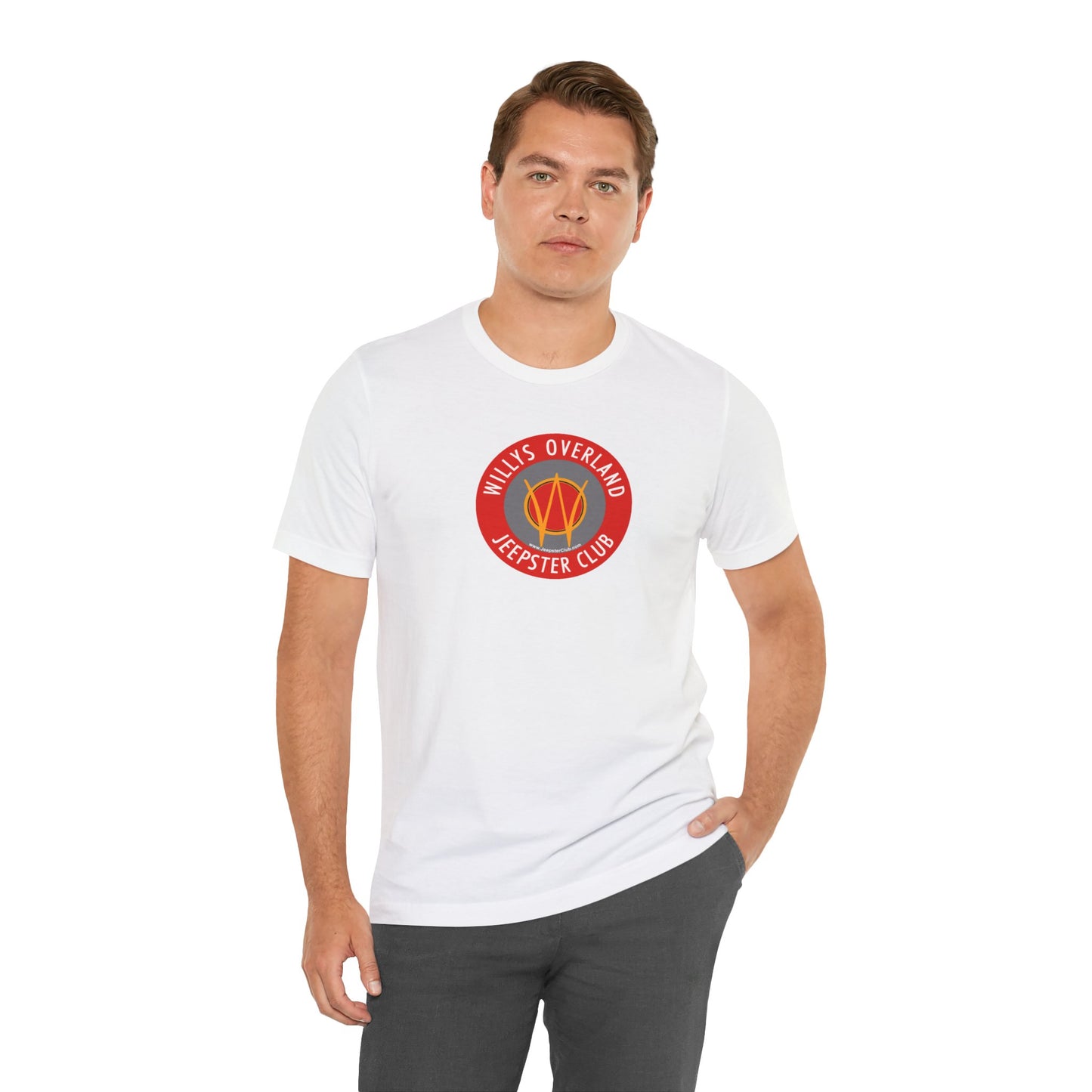 Willys Overland Jeepster Club Graphic Tee - Unisex Jersey Short Sleeve Tee
