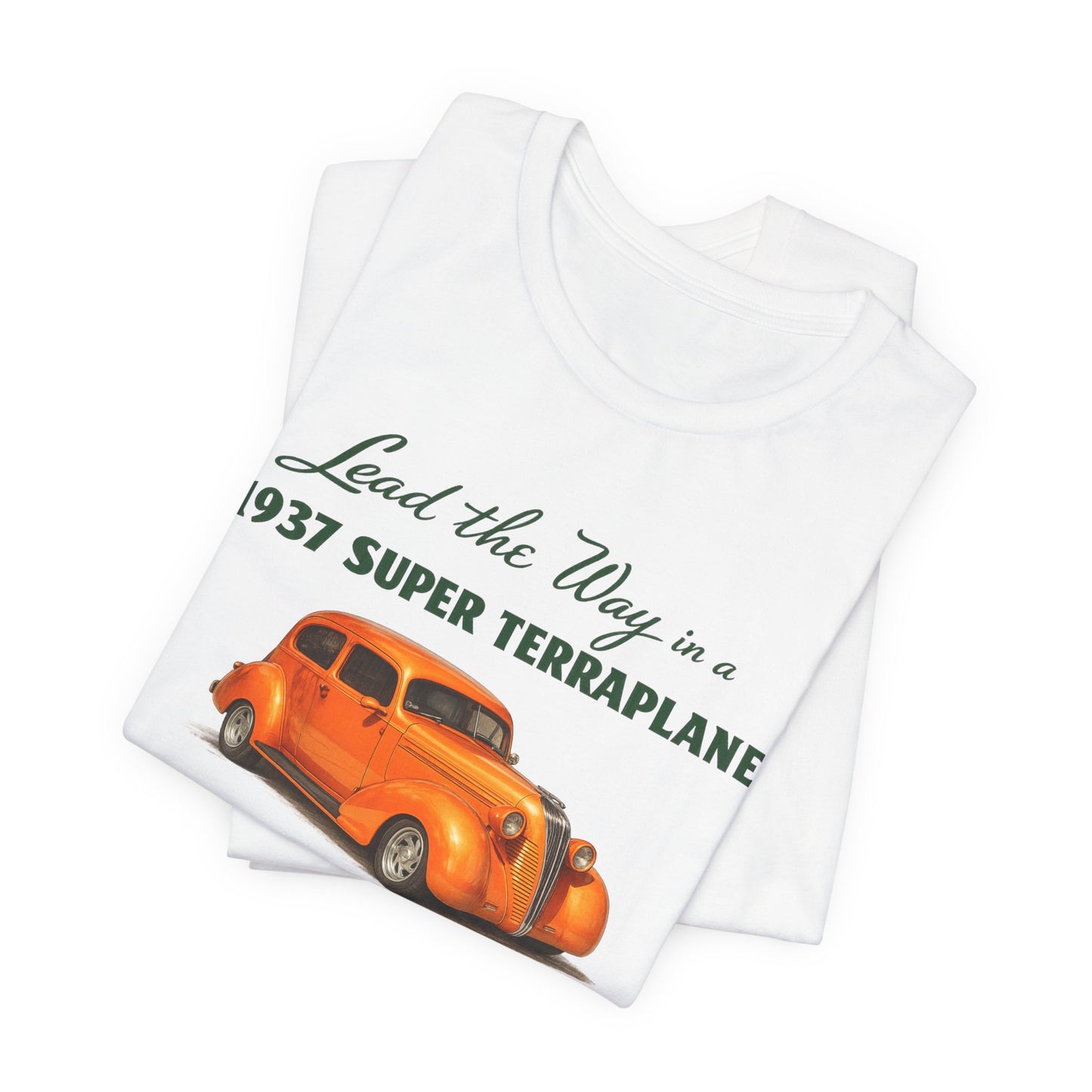 1937 Hudson Super Terraplane Vintage Car Tee – "Lead the Way" Classic Auto Unisex Jersey Short Sleeve T‑Shirt