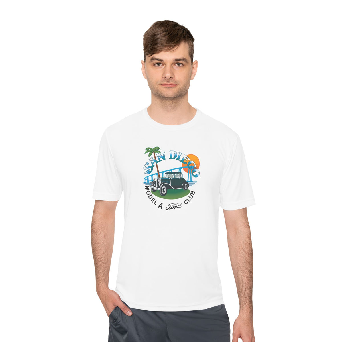 San Diego Model A Ford Club Tee — Moisture‑Wicking Shirt