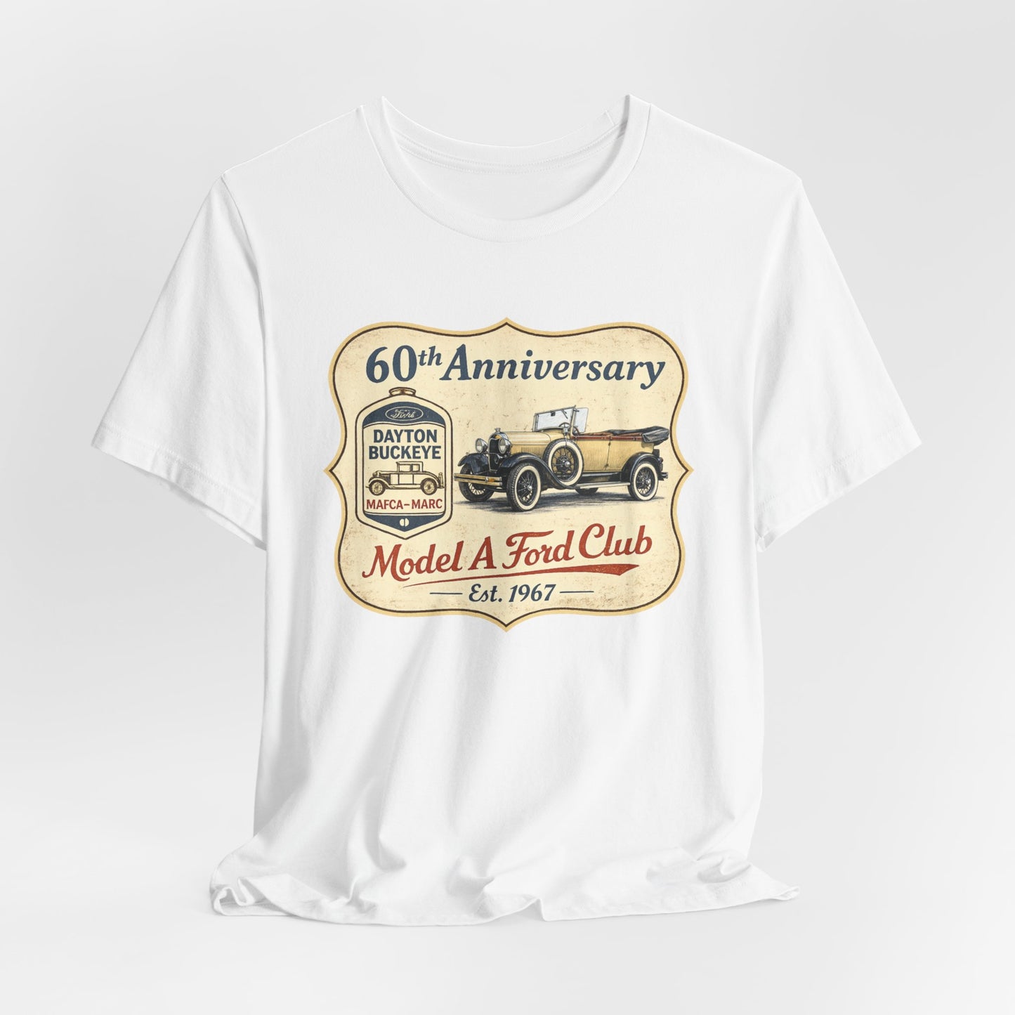 Dayton Buckeye Model A Ford Club 60th Anniversary T-Shirt (KS) - Vintage Car Tee