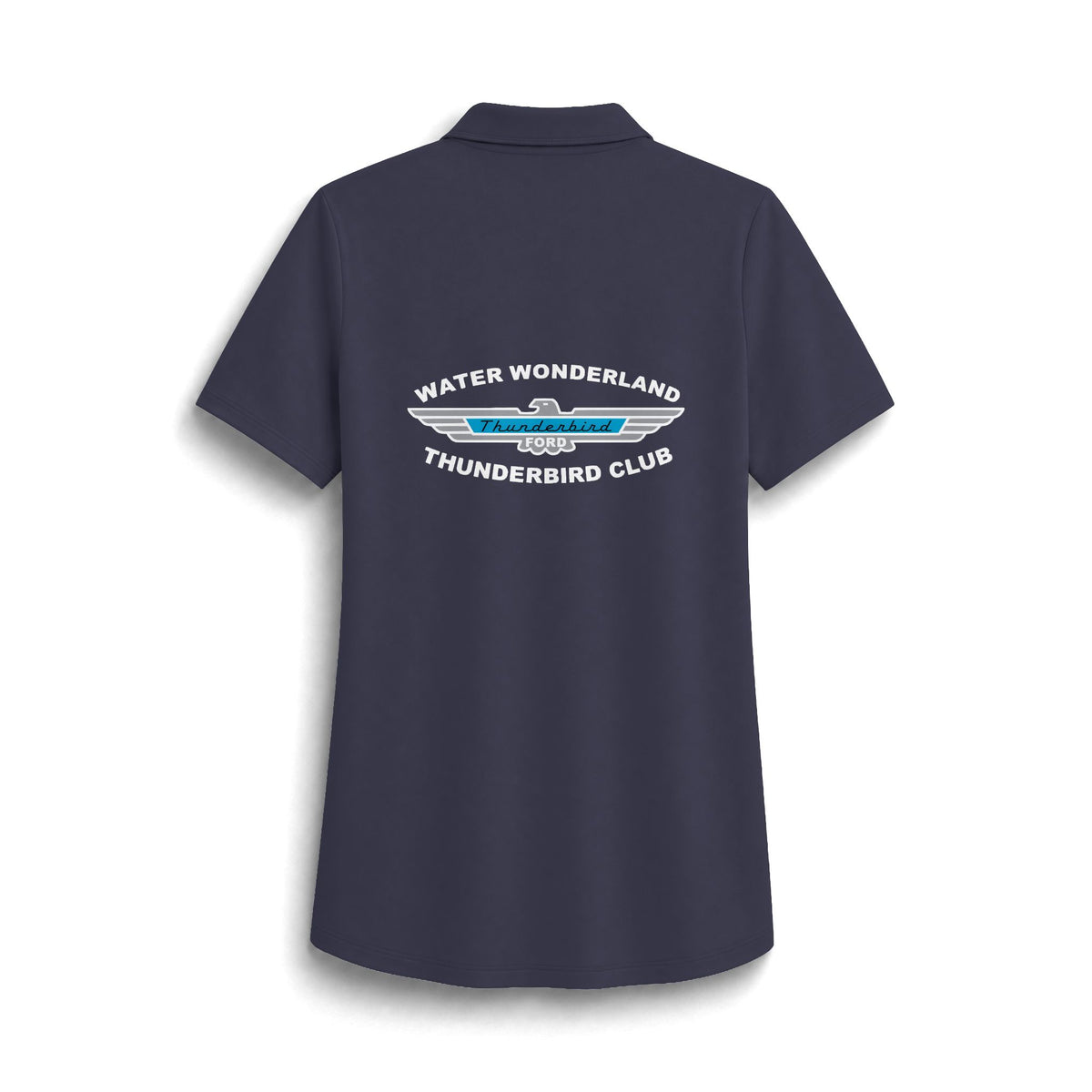 Water Wonderland Thunderbird Club Women’s Polo Shirt - Back Graphic