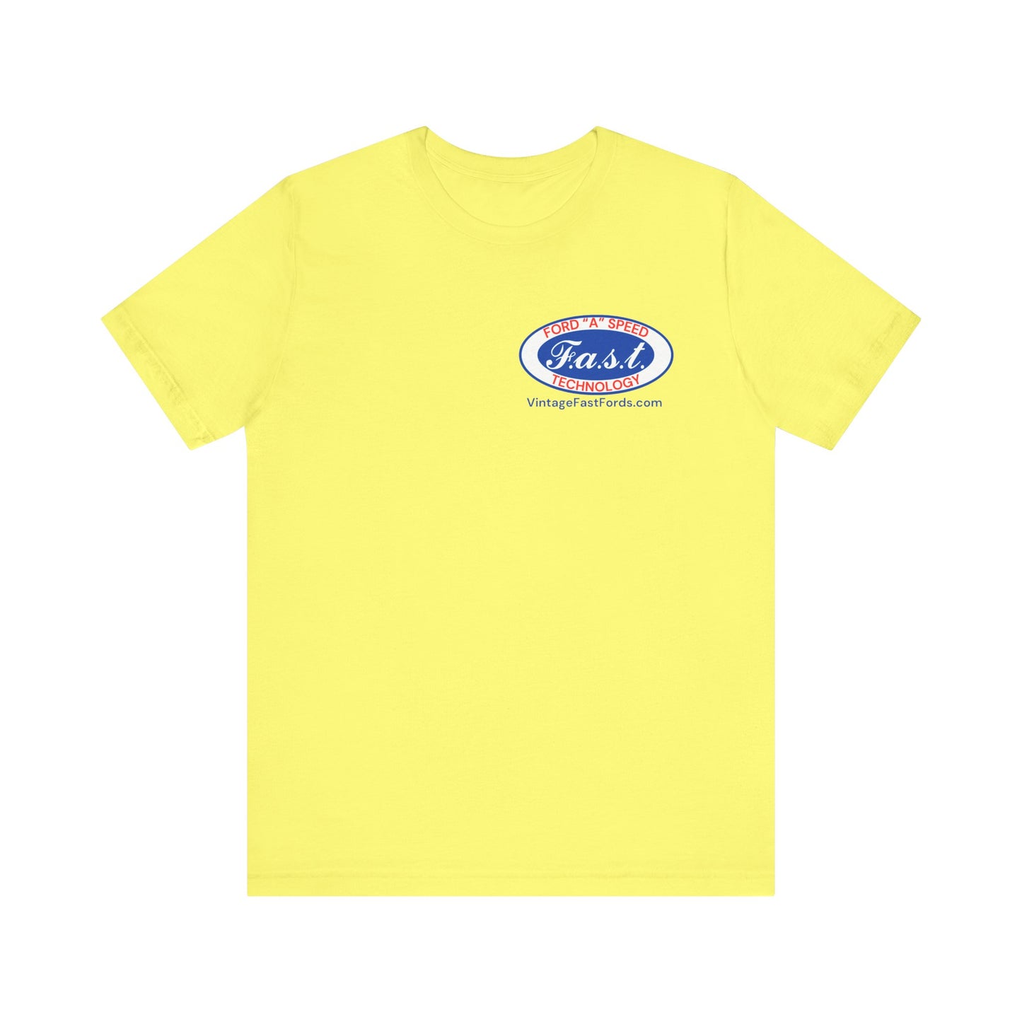 F.a.s.t. Ford "A" Speed Technology (single logo) - Grey Short Sleeve T-Shirt for Casual Style