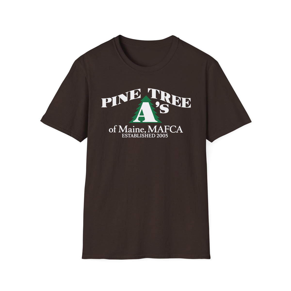 Pine Tree A's of Maine, MAFCA T-Shirt — Unisex Softstyle T-Shirt