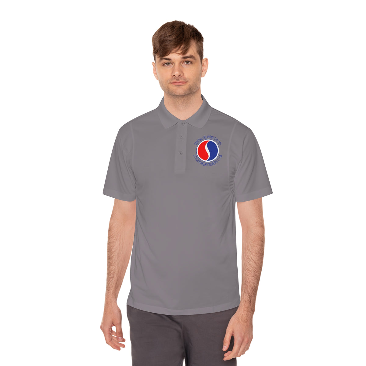 Central Oklahoma Chapter Studebaker Drivers Club Men's Printed Sport Polo Shirt