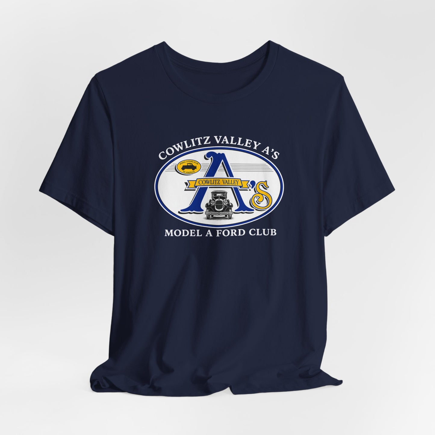 Cowlitz Valley A's Model A Ford Club Tee — Unisex Jersey Short Sleeve Tee