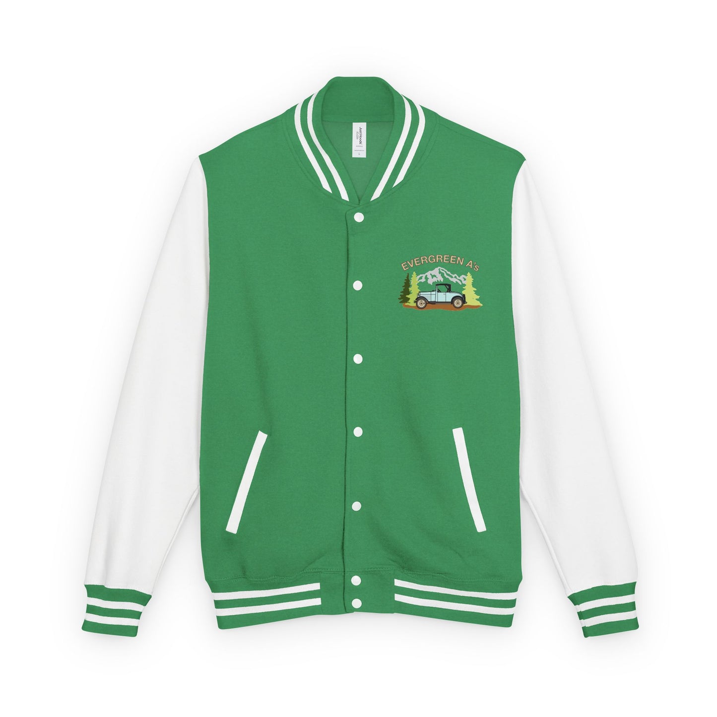 Evergreen A’s Mountain Jeep Letterman Jacket