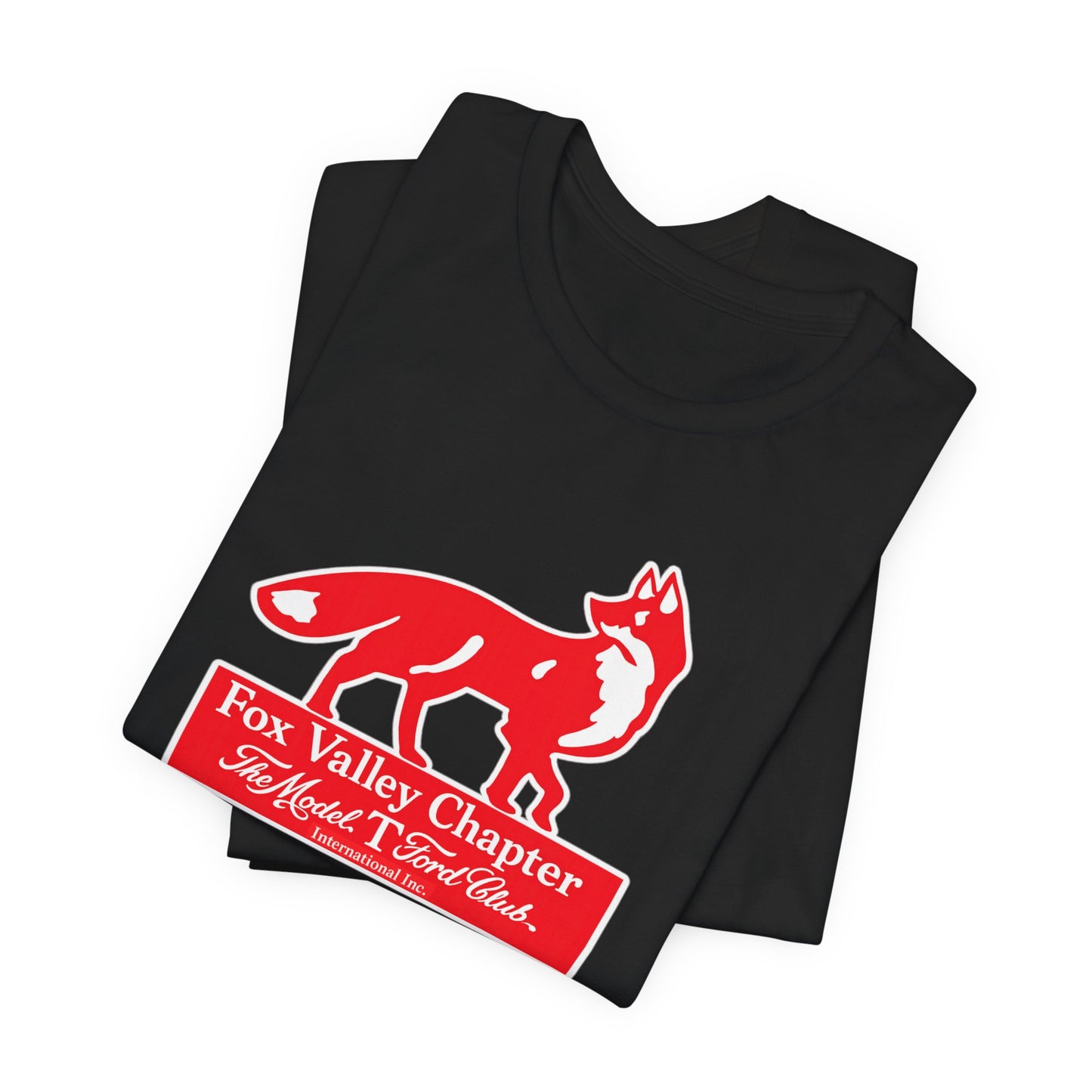 Fox Valley Chapter Model T Ford Club Tee — Red Fox Logo Short Sleeve T-Shirt