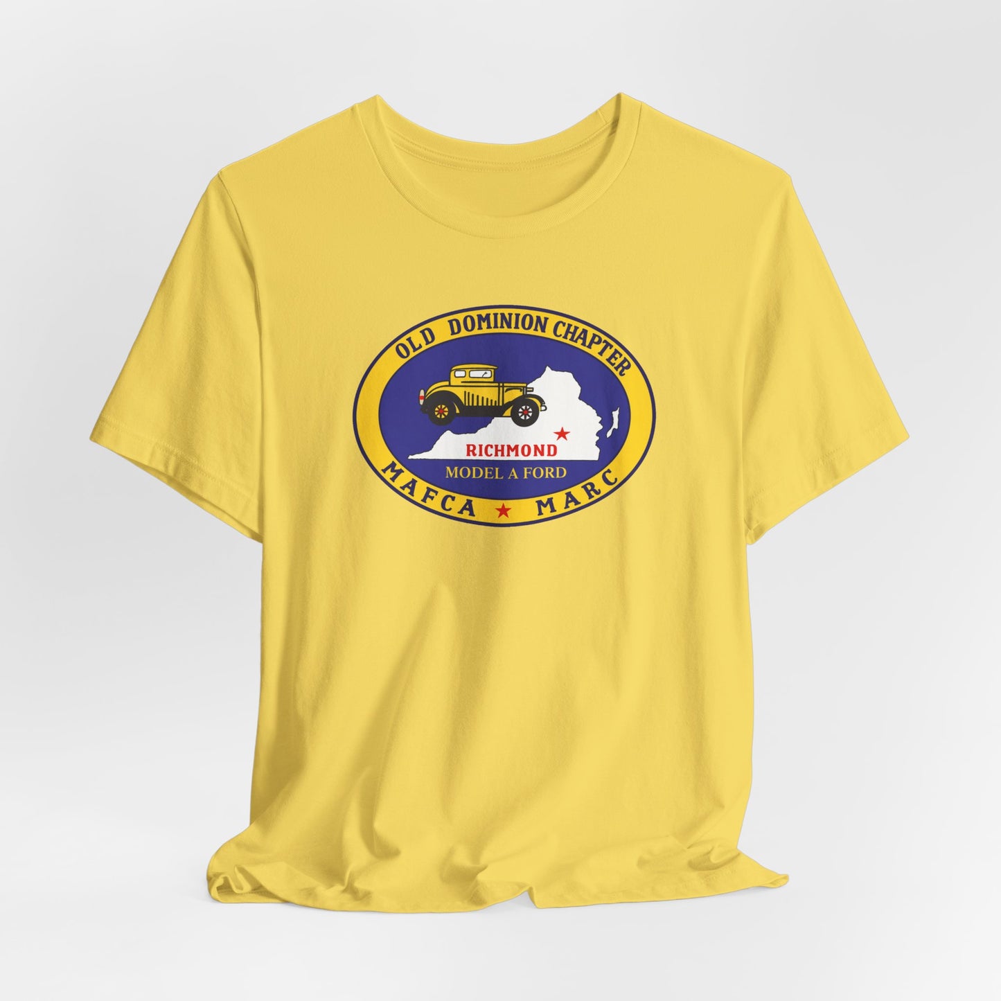 Old Dominion Chapter Model A Ford Club T‑Shirt — Richmond Vintage Car Logo