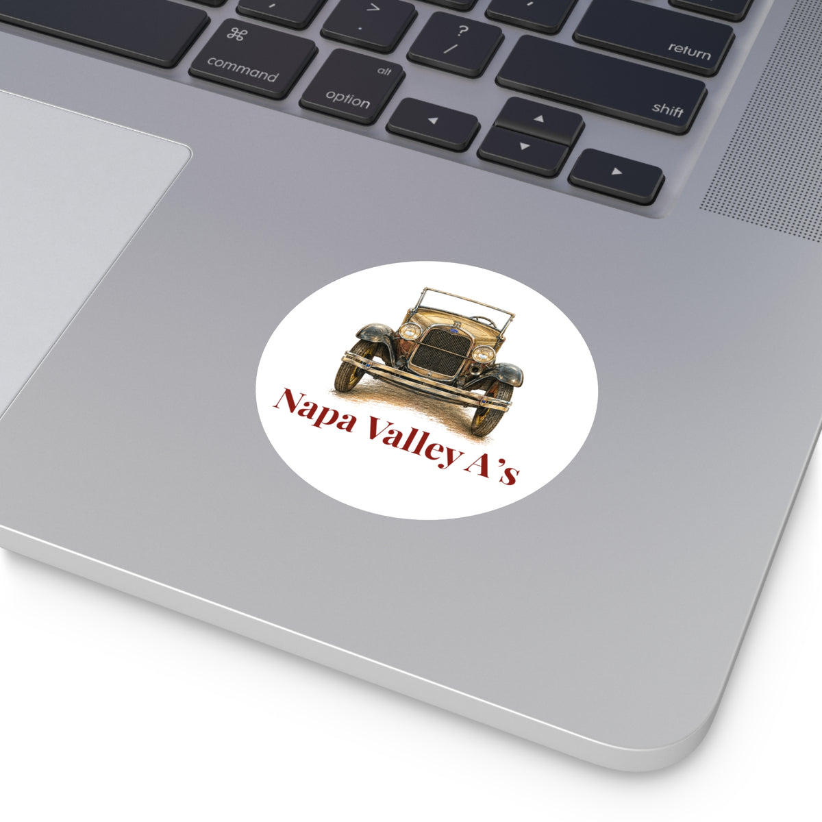 Napa Valley A's Round Vinyl Sticker — Great for Windshields!